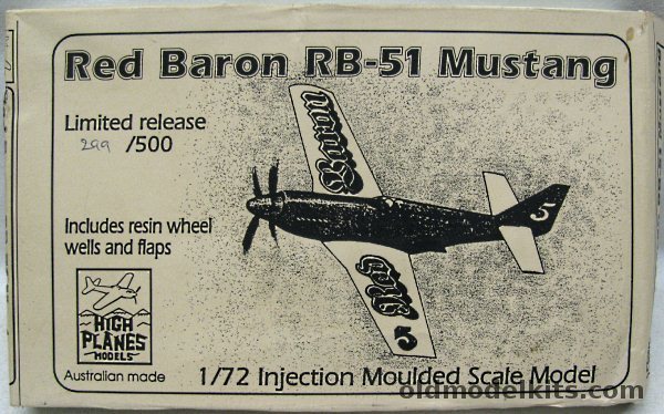 High Planes 1/72 Red Barron RB-51 (P-51) Mustang Racer, Race011 plastic model kit